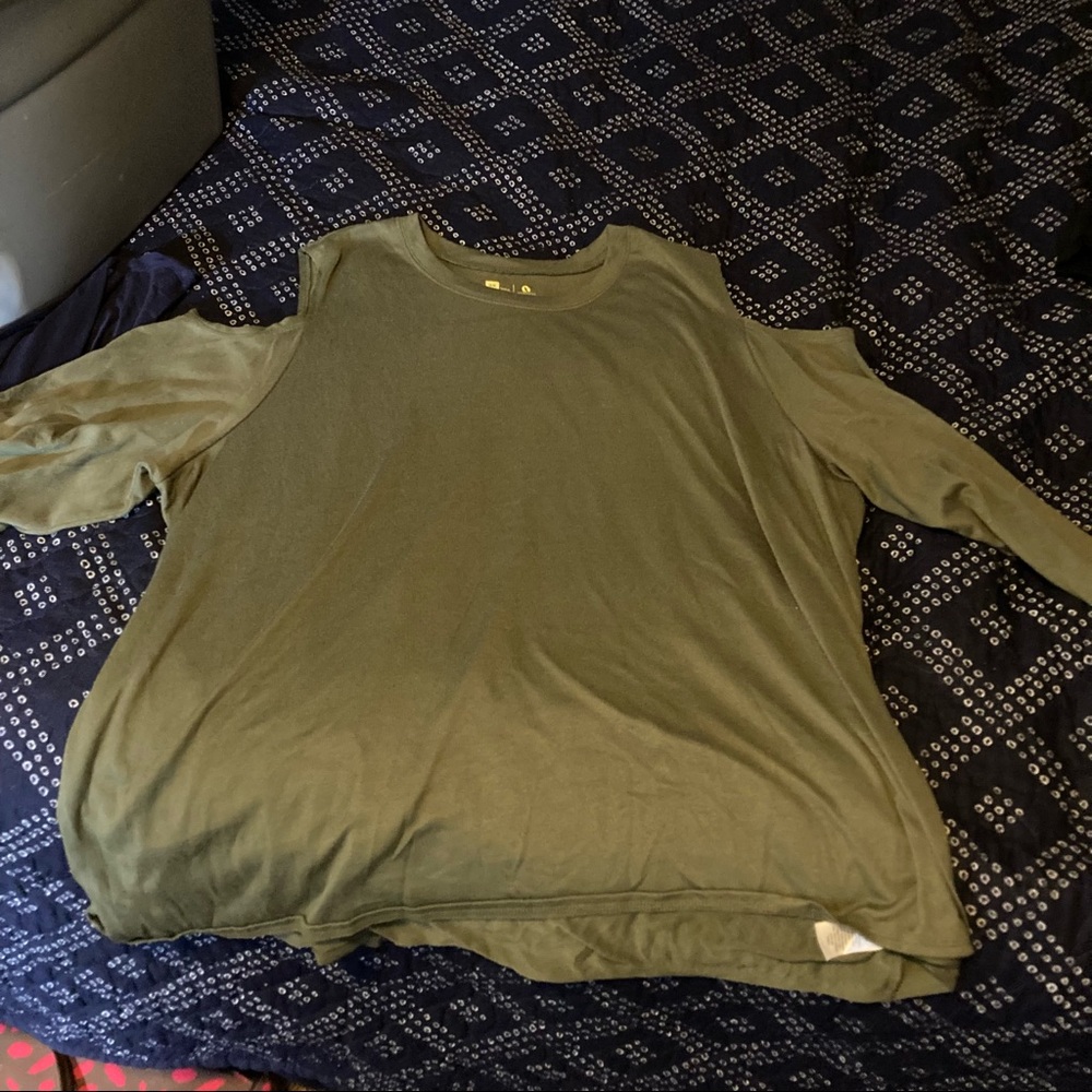 Xersion cut out shoulder long sleep top3x